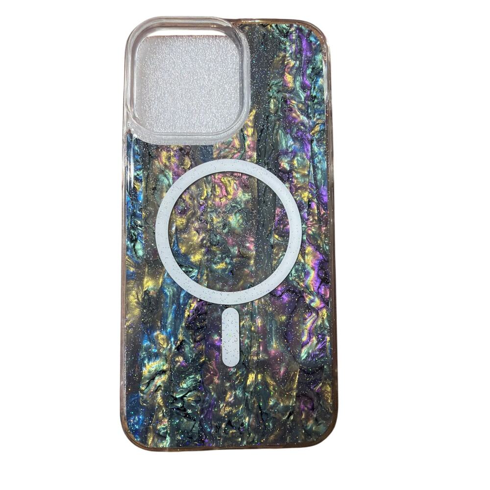 Luxy Lemon MagSafe iPhone 14 Pro Max Abalone stone Phone Case